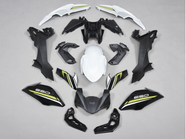 Best 2017-2019 Kawasaki Ninja Z650 Motorcycle Fairings - Black White Yellow UK