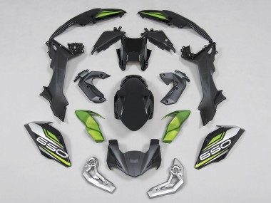 Best 2017-2019 Kawasaki Ninja Z650 Motorcycle Fairings - Black Green Silver UK