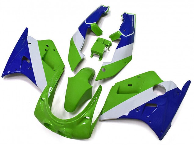 1989-1990 Kawasaki ZXR250 Motorcycle Fairings - Green White Blue UK