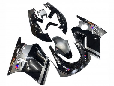 Best 1989-1990 Kawasaki ZXR250 Motorcycle Fairings - Glossy Black Grey Elf Touch4 Bridgestone UK