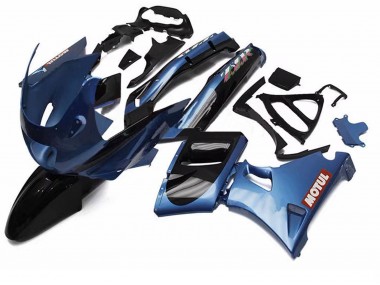 Best 1998-2003 Kawasaki ZZR600 Motorcycle Fairings - Blue Black Red Motul UK