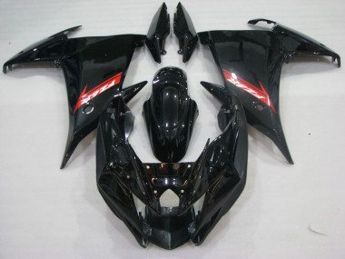 Best 2009-2015 Yamaha FZ6R Motorcycle Fairings - Glossy Black Red UK