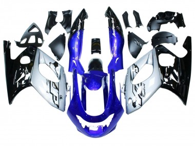 Best 1996-2007 Yamaha YZF600R Thundercat Motorcycle Fairings - Blue Silver Black UK