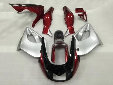 Best 1997-2007 Yamaha YZF 1000R Thunderace Motorcycle Fairings - Burgundy Silver UK