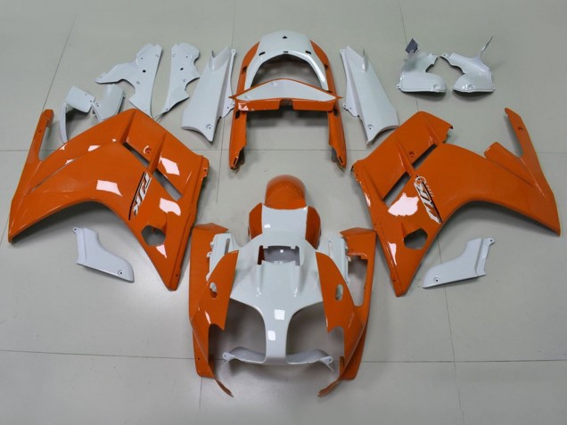 2001-2006 Yamaha FJR1300 Motorcycle Fairings - Orange White UK