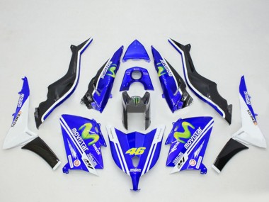 Best 2012-2014 Yamaha TMAX530 Motorcycle Fairings - Blue Black White ENEOS MoviStar Yamalube 46 UK