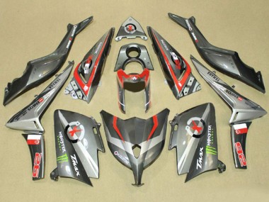 Best 2012-2014 Yamaha TMAX530 Motorcycle Fairings - Grey Red Monster ENEOS UK