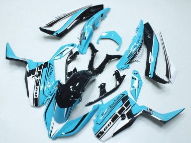 Best 2017-2021 Yamaha XMAX300 Motorcycle Fairings - Sky Blue Glossy Black UK