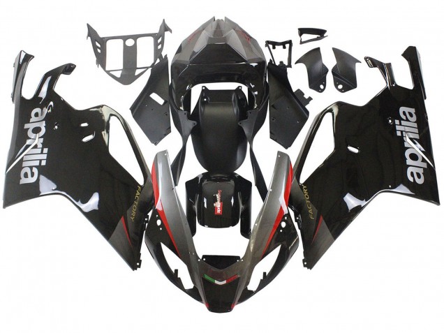2003-2006 Aprilia RSV1000 Motorcycle Fairings - Glossy Black Grey Red UK