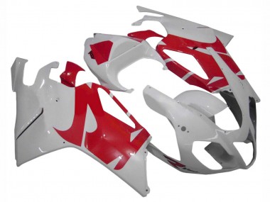 Best 2003-2006 Aprilia RSV1000 Motorcycle Fairings - White Red UK