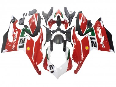 Best 2020-2024 Ducati Panigale V2 Motorcycle Fairings - White Red Green Matte Black Corse 21 UK