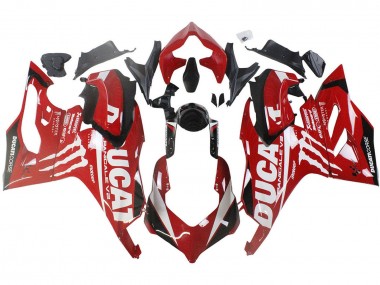 Best 2020-2024 Ducati Panigale V2 Motorcycle Fairings - Red Glossy Black Monster Corse UK