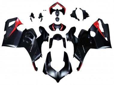 Best 2020-2021 Ducati Panigale V4 V4S Motorcycle Fairings - Glossy Black Red UK