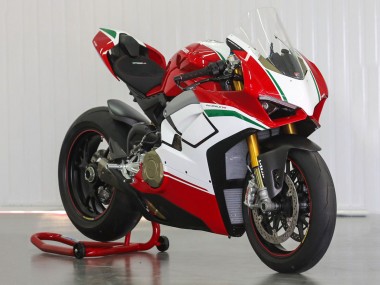 Best 2018-2019 Ducati Panigale V4 V4S Motorcycle Fairings - White Red Green Glossy Black UK
