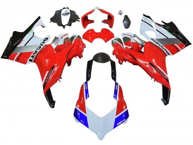Best 2018-2019 Ducati Panigale V4 V4S Motorcycle Fairings - White Silver Red Glossy Black UK