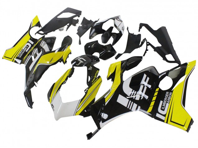 2020-2021 Ducati Panigale V4 V4S Motorcycle Fairings - Yellow White Glossy Black UK