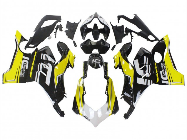 2020-2021 Ducati Panigale V4 V4S Motorcycle Fairings - Yellow White Glossy Black UK