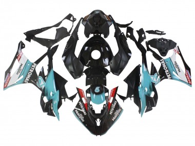 Best 2023-2024 BMW S1000RR Motorcycle Fairings - Light Blue Matte Black Petronas UK
