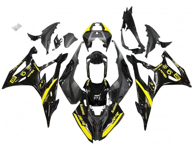 2019-2022 BMW S1000RR Motorcycle Fairings - Glossy Black Yellow UK