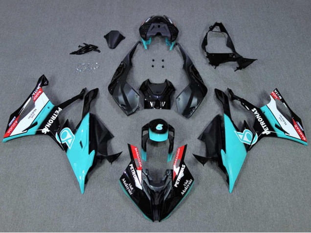 2019-2022 BMW S1000RR Motorcycle Fairings - Black Cyan Petronas UK