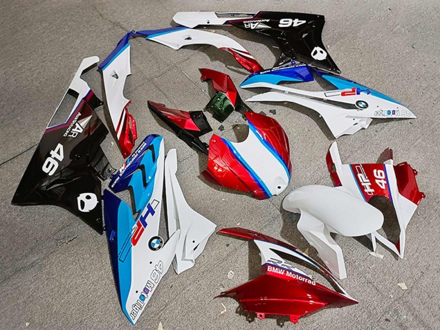 2019-2022 BMW S1000RR Motorcycle Fairings - Red White Blue 46 UK