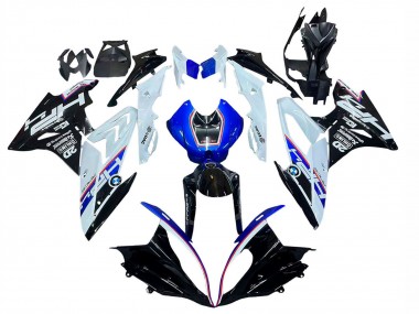 Best 2017-2018 BMW S1000RR Motorcycle Fairing - White Blue Glossy Black UK