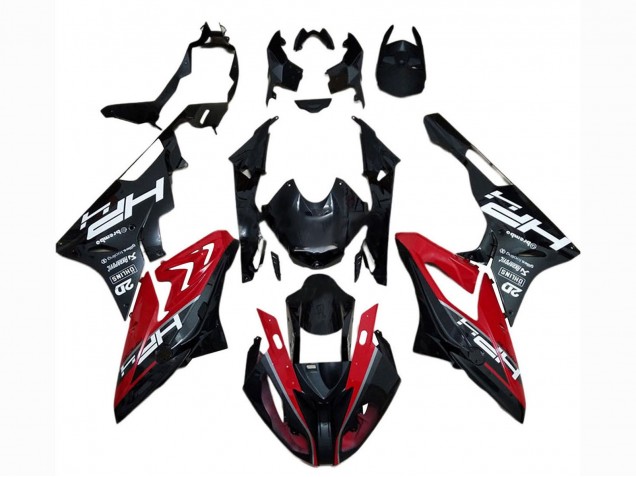 2017-2018 BMW S1000RR Motorcycle Fairing - Red Glossy Black UK