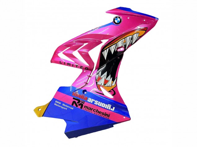 2017-2018 BMW S1000RR Motorcycle Fairings - Pink Blue Yellow Shark UK