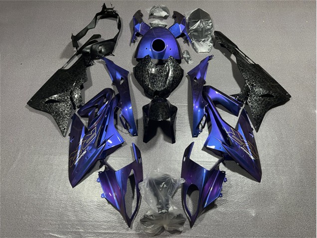 2017-2018 BMW S1000RR Motorcycle Fairings - Blue Black Forged Carbon Fiber UK