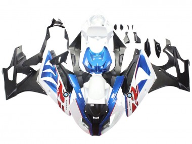 Best 2009-2014 BMW S1000RR Motorcycle Fairings - White Blue Matte Black UK