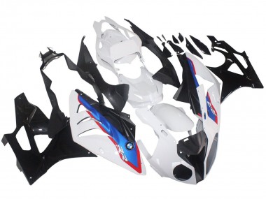 Best 2009-2014 BMW S1000RR Motorcycle Fairings - White Red Blue Glossy Black HP Becker Carbon UK