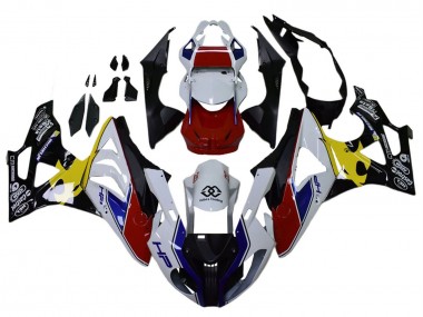 Best 2009-2014 BMW S1000RR Motorcycle Fairings - White Red Yellow Black Castrol UK