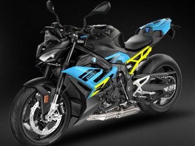 Best 2021-2025 BMW S1000R Motorcycle Fairings - Black Light Blue Yellow UK