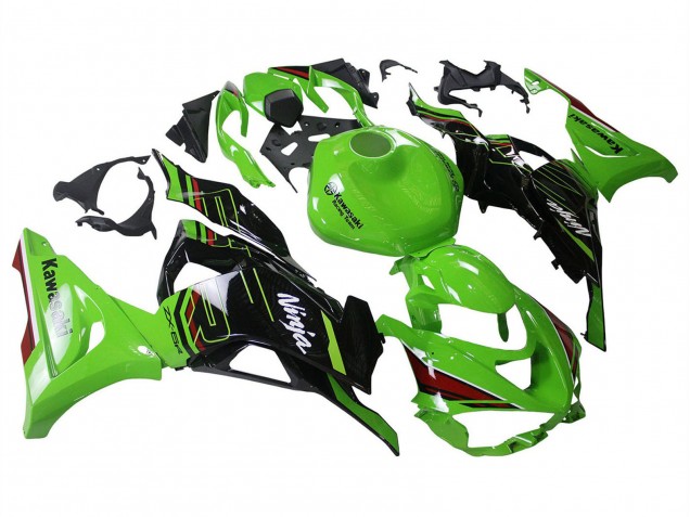 2023-2026 Kawasaki ZX6R Motorcycle Fairings - Green Black UK