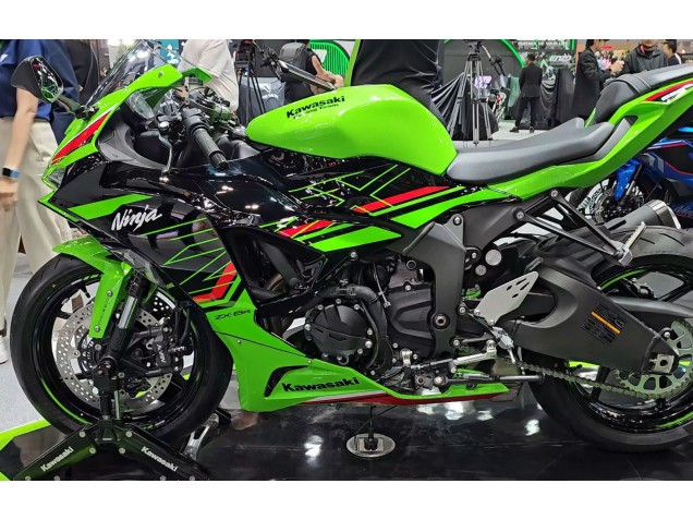2023-2026 Kawasaki ZX6R Motorcycle Fairings - Green Black UK