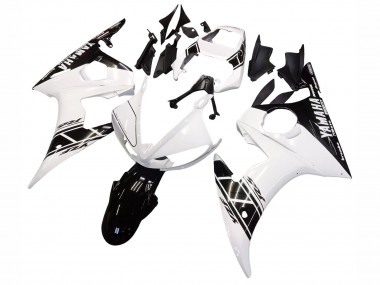 Best 2003-2004 Yamaha YZF R6 Motorcycle Fairing - White Glossy Black UK