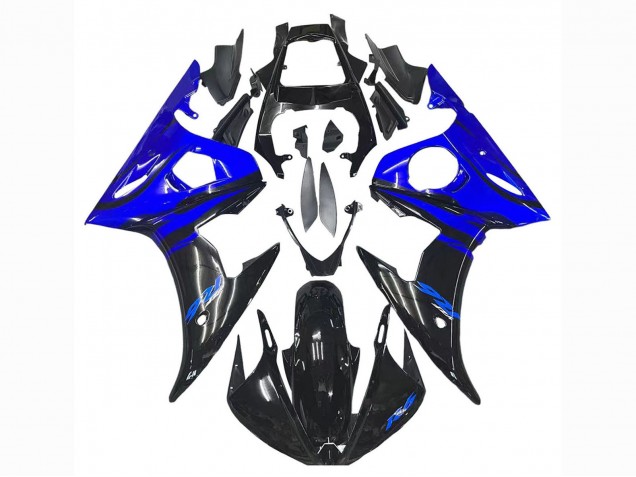 2006-2009 Yamaha YZF R6S Motorcycle Fairings - Blue Glossy Black UK