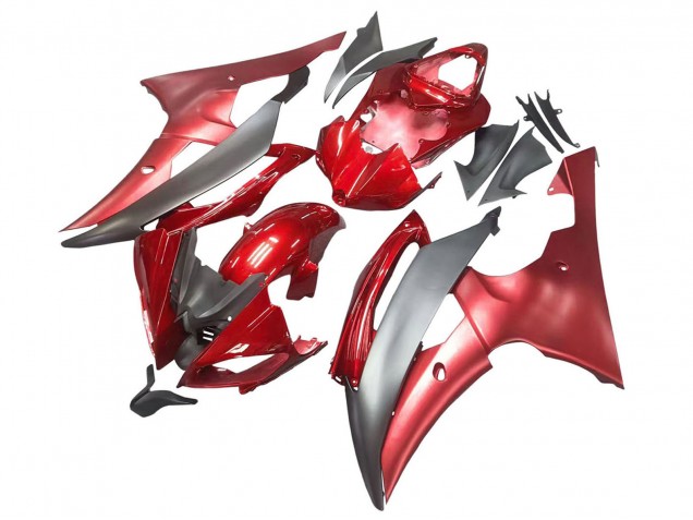 2008-2016 Yamaha YZF 600 R6 Motorcycle Fairings - Red Grey UK