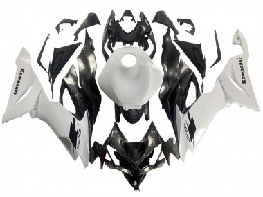 Best 2019-2022 Kawasaki ZX6R Motorcycle Fairings - White Black Carbon Fiber UK