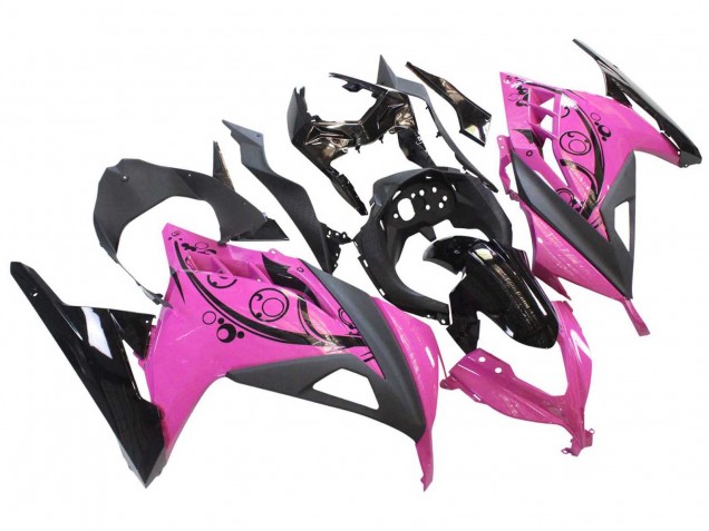 2013-2024 Kawasaki EX300 Motorcycle Fairings - Pink Black UK
