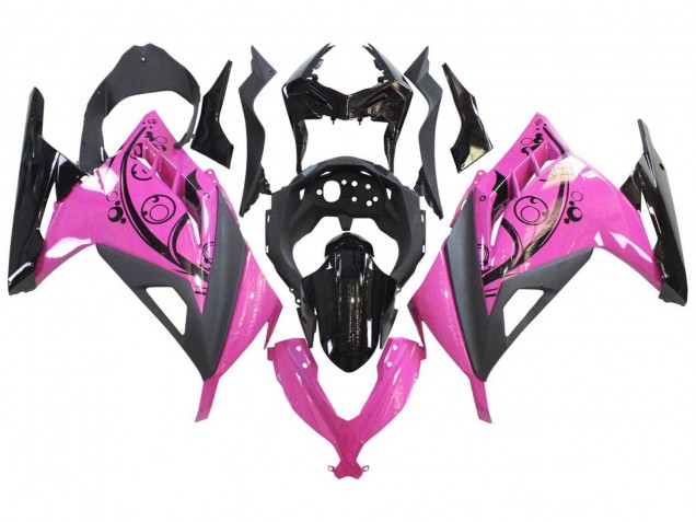 2013-2024 Kawasaki EX300 Motorcycle Fairings - Pink Black UK