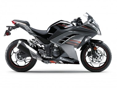 Best 2013-2024 Kawasaki EX300 Motorcycle Fairings - Black Silver Red UK