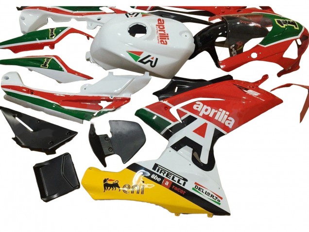 2006-2011 Aprilia RS125 Motorcycle Fairings - White Red Green UK