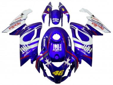Best 2006-2011 Aprilia RS125 Motorcycle Fairings - White Blue Fiat 46 UK