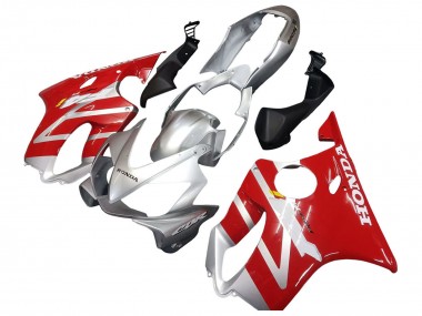 Best 2004-2007 Honda CBR600 F4i Motorcycle Fairings - Silver Red UK