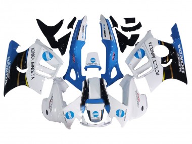 Best 1997-1998 Honda CBR600 F3 Motorcycle Fairings - White Blue Glossy Black UK