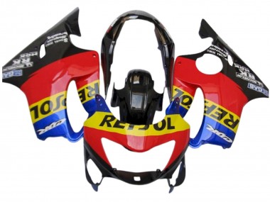 Best 1999-2000 Honda CBR600 F4 Motorcycle Fairings - Red Yellow Blue Glossy Black Repsol UK