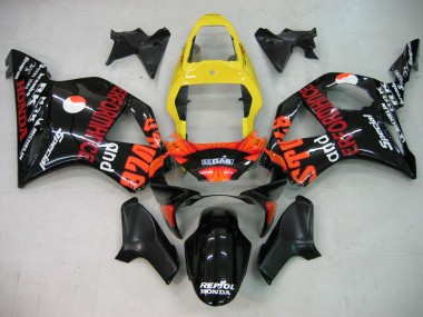 Best 2002-2003 Honda CBR900RR 954 Motorcycle Fairing - Yellow Red Glossy Black Repsol Rossi UK