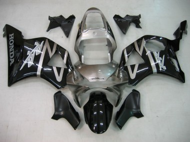Best 2002-2003 Honda CBR900RR 954 Motorcycle Fairings - Silver Glossy Black UK