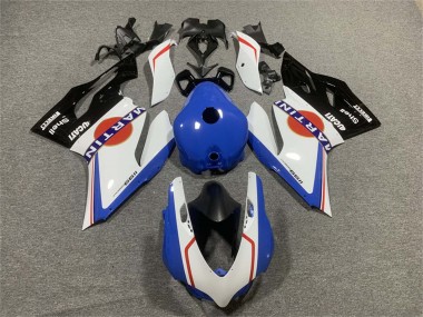Best 2011-2014 Ducati Panigale 899/1199 Motorcycle Fairings - White Blue Glossy Black Martini UK